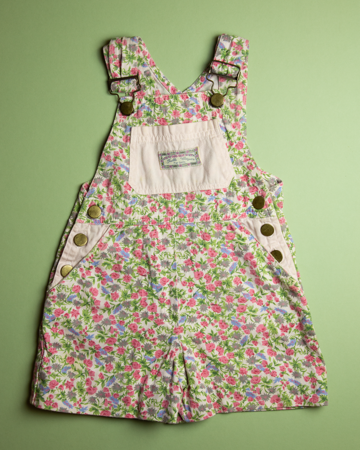 FLORAL DUNGAREES 3Y
