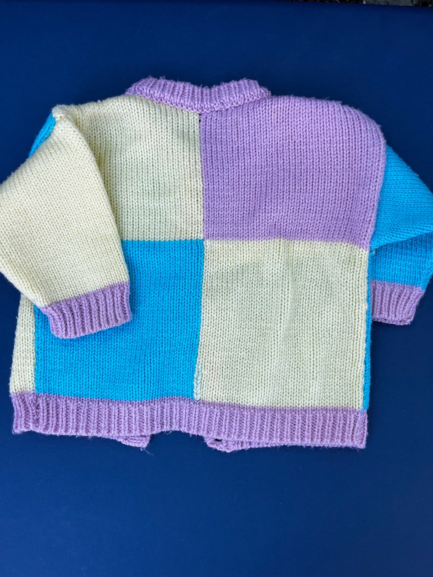 Handknitted Cardigan Block Pattern 6-9M