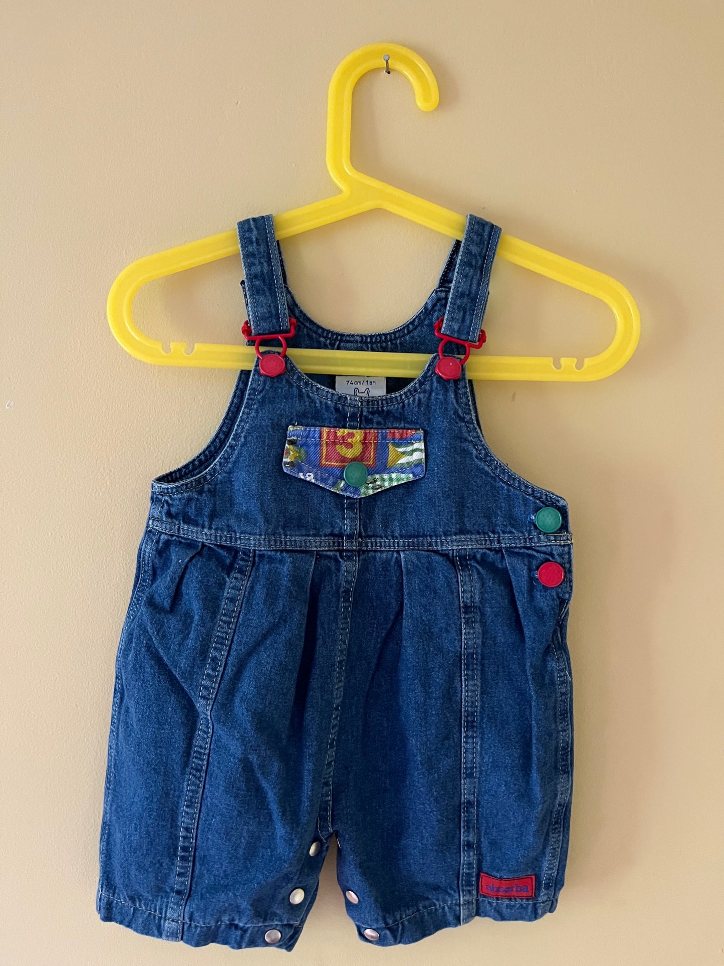 DENIM SALOPETTE SIZE 74