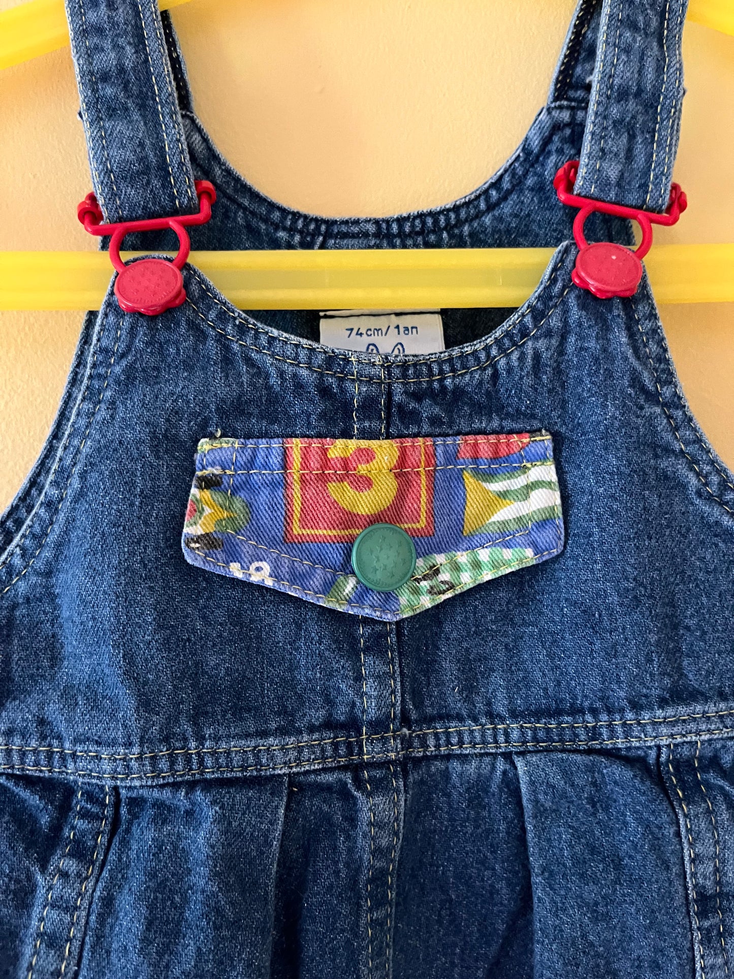 DENIM SALOPETTE SIZE 74