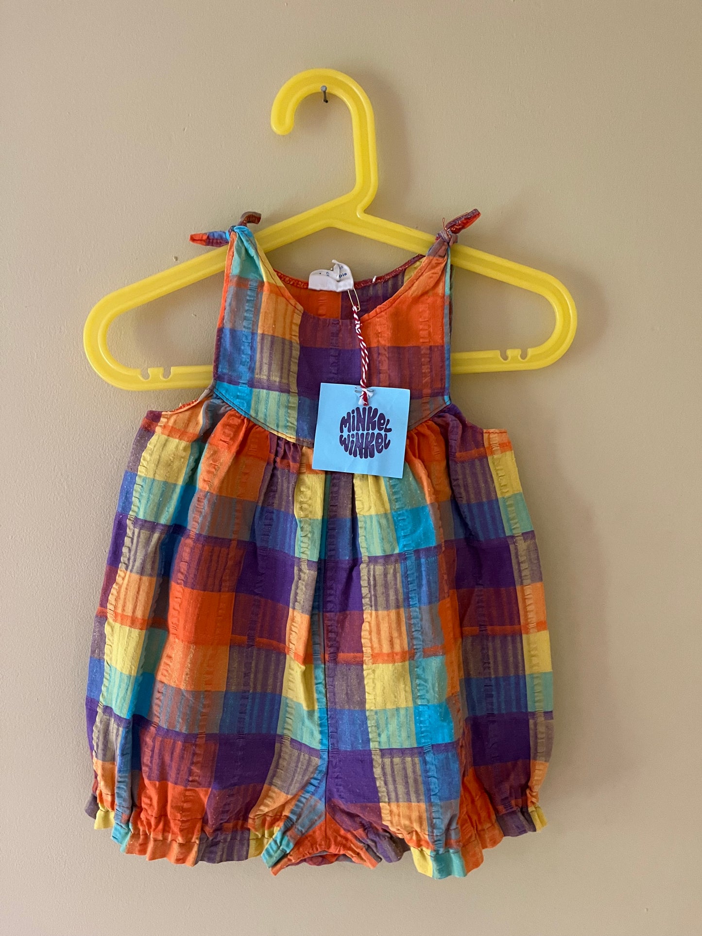 PLAYSUIT PLAID 6M