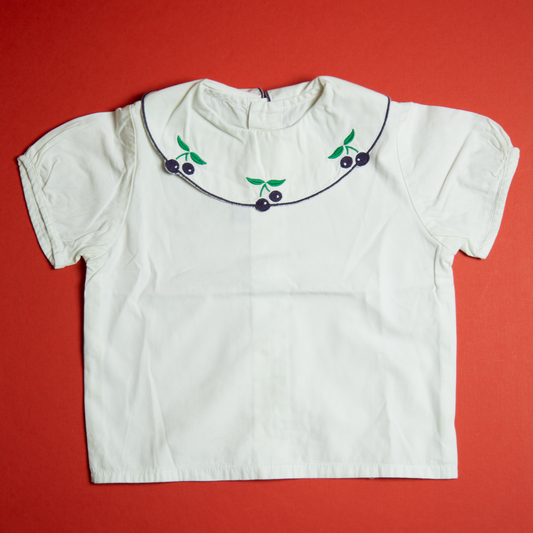 BLOUSE CHERRY COLLAR Size 74