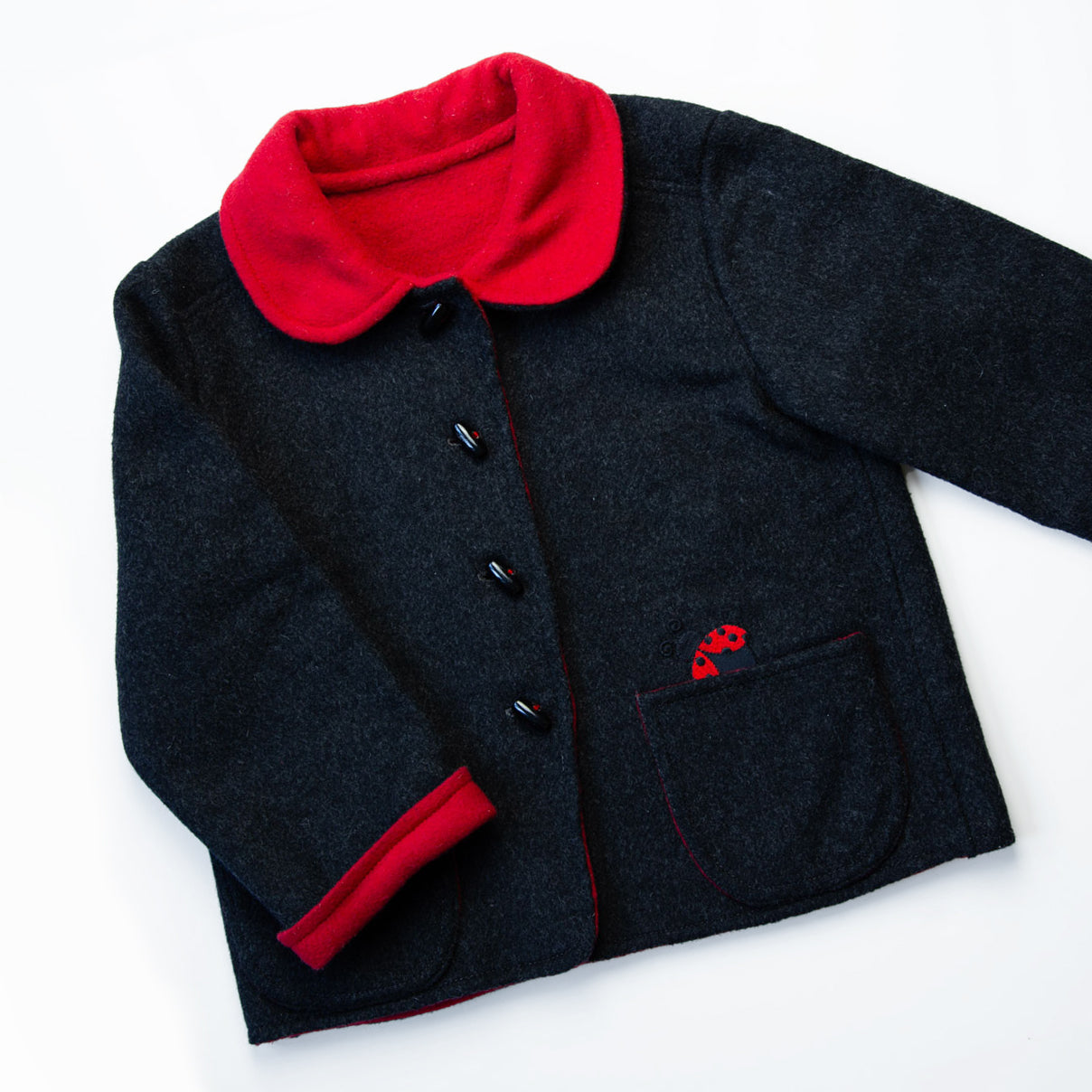 LADYBIRD WOOL FLEECE COAT 3Y