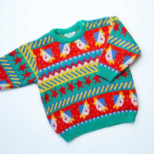 KNITTED CLOWN JUMPER 2Y