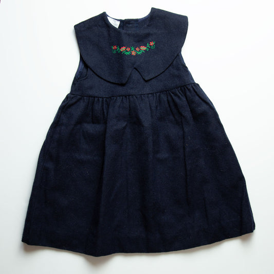 EMBROIDERED WOOL DRESS 2Y