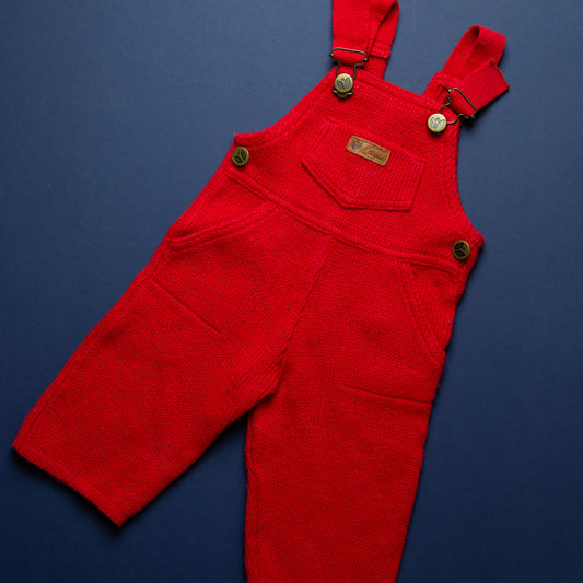 WOLLY DUNGAREES 6-9M